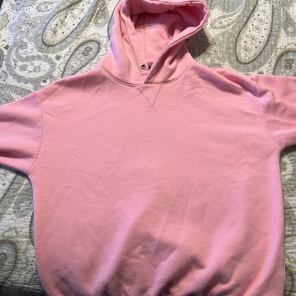 FOREVER 21 HOODIE, NO POCKETS, NOT WORN, BUBBLEGUM PINK, NO STRINGS, ELASTED - Picture 1 of 5